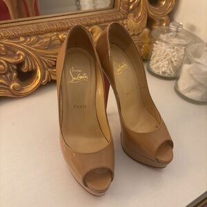 Lady Peep Louboutin Heels 37 1/2